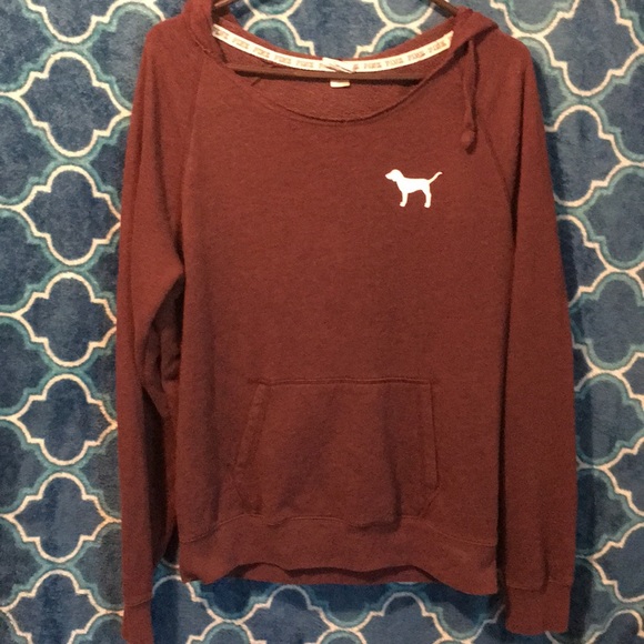 PINK Victoria's Secret Sweaters - Maroon Victoria’s Secret V neck crew sweater